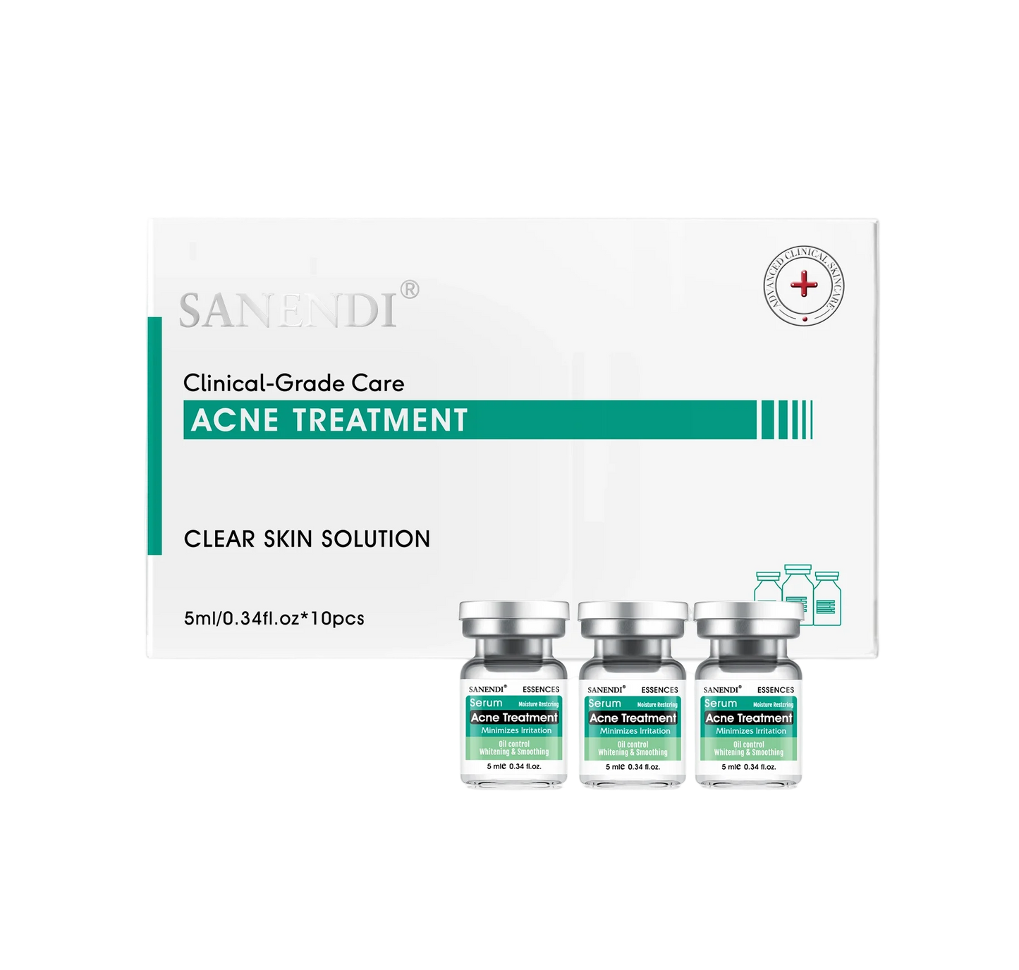 10Vials Hyaluron Acid Ampoule Serum for Facial Dr.Pen Micronneed Retinol EGF Peptide VC Snail Mucin Moisturizing Skin Care ACNE TREATMENT