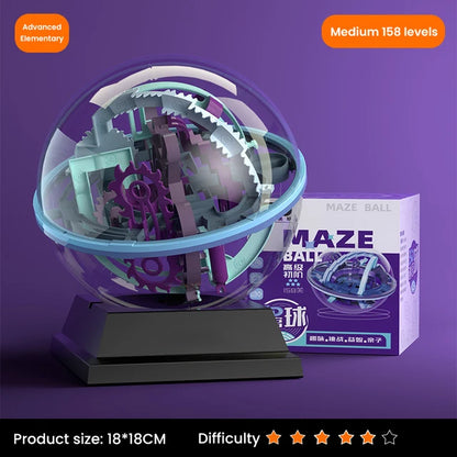 3D Stereo Fan Palace Toys Kids Challenge Obstacle Game Maze 3D Maze Montessori Puzzle Balance Train Clearing Game 158 level CHINA