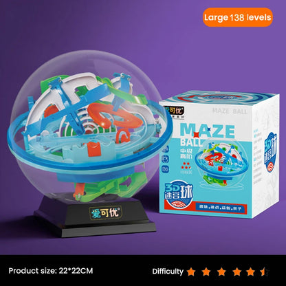 3D Stereo Fan Palace Toys Kids Challenge Obstacle Game Maze 3D Maze Montessori Puzzle Balance Train Clearing Game 138 level CHINA