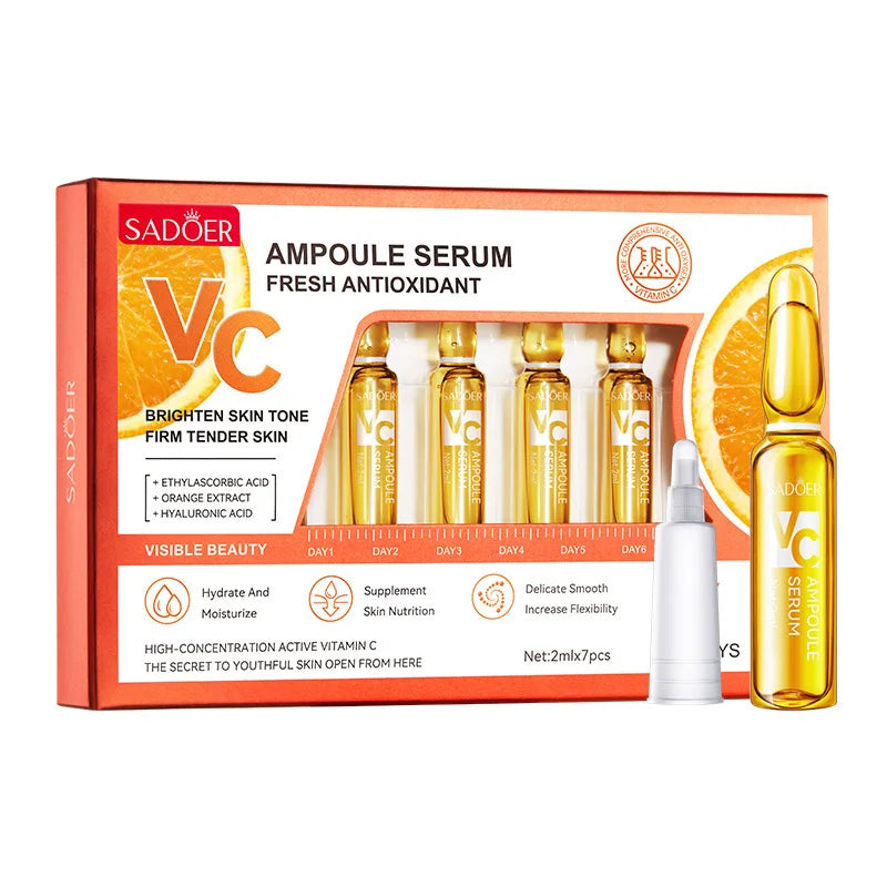 Vitamin C Face Whitening Serum Dark Spots Freckles Removal Hyaluronic Pore Minimizer Anti Aging Wrinkle Remove Golder Essence Vitamin C