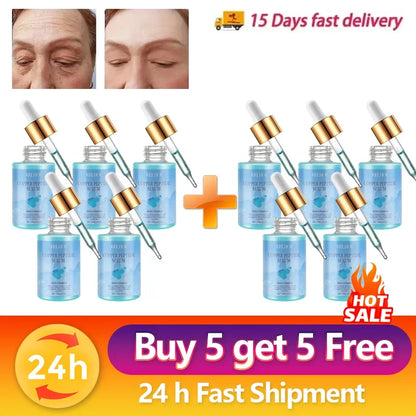 Copper Peptide Anti-Aging Serum Anti-Wrinkle Improve Smoothing Repair Instant Wrinkle Fade Fine Lines Korean Skincare Cosmetics 10PCS