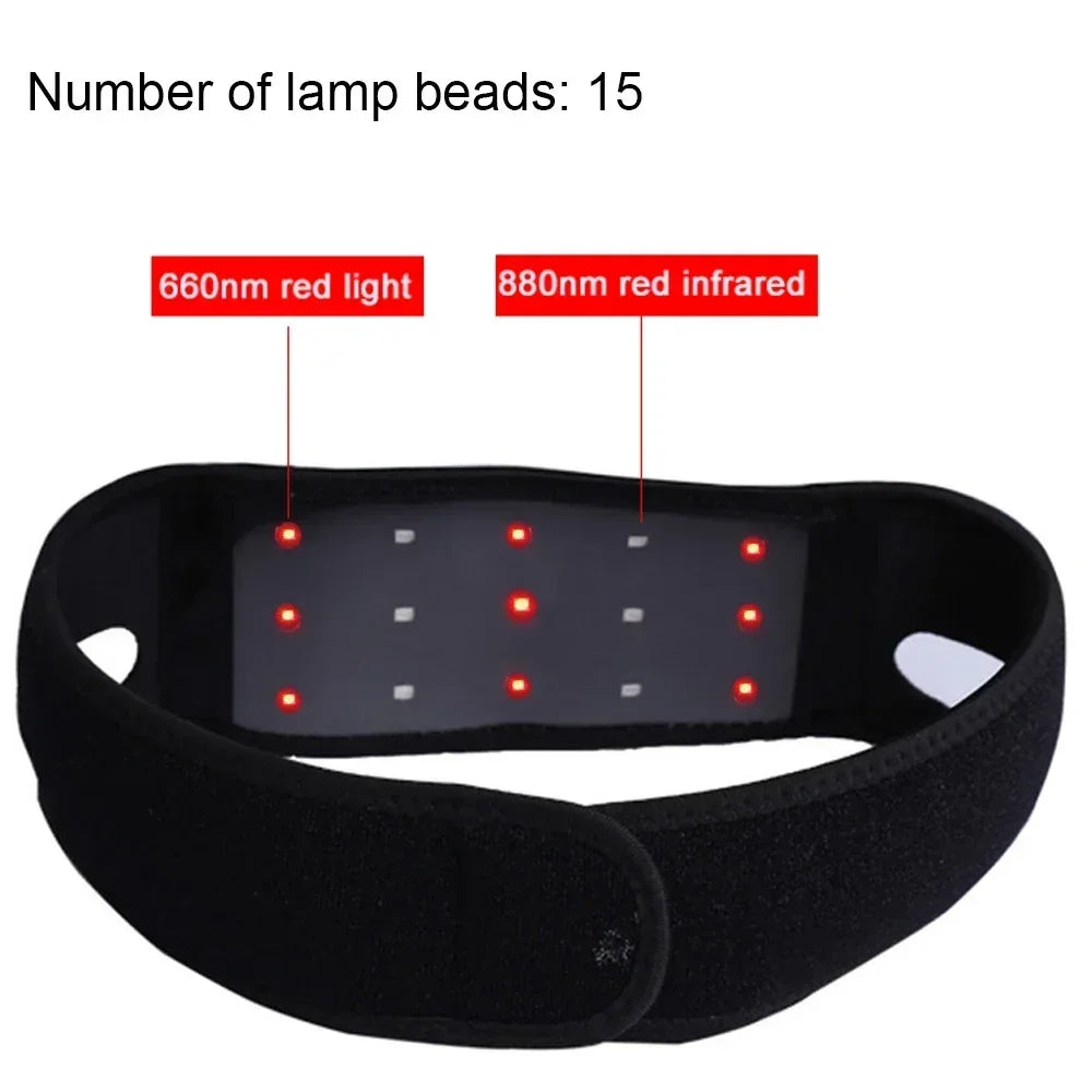 LED Red Light Therapy Belt 660&850 nm Facial Neck Massager Lift Chin Laser Lipo Near Infrared Skincare Beauty Tool Fashion Pad