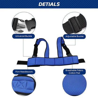 Wheelchair Seat Belt Torso Support Vest for Patient, Elderly & Disabled, Adjustable Full Body Harness Prevent Tilting or Falling