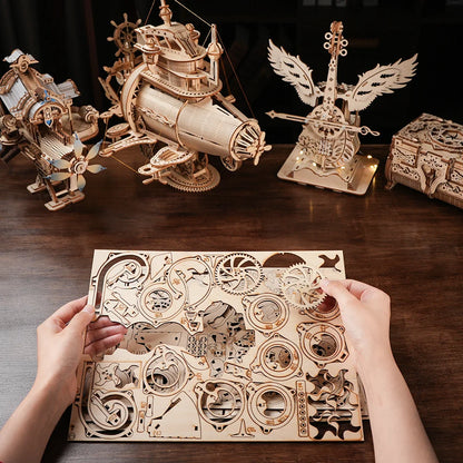 "Creative Castle Theme 3D Wooden Puzzle Wood Model Kit diy toy Home Decoration Challenging Best Gift For Kids Adult "