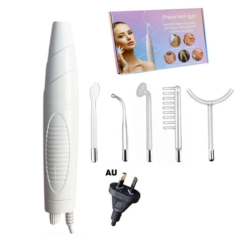Professional Beauty Home Use Equipment 5 in 1 Darsonval Kit Handheld High Frequency Facial Skin Therapy Wand 1-ST-475-1-AU
