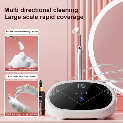 VLVEE New Professional Bubble Beauty Machine Facial Cleaning Device Dense Foam 3 Gears Speed Adjustment Brighter Skin