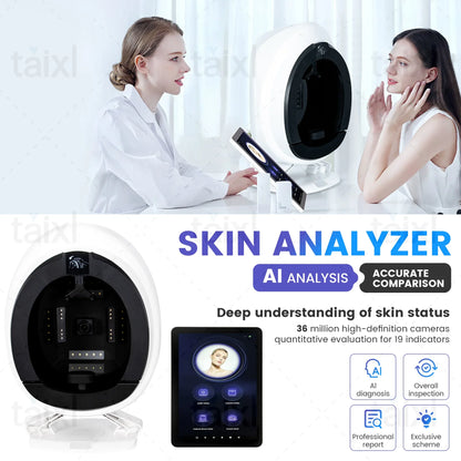 New 3D Facial Skin Analyzer Machine Skin Analyzer Facial Machine 8 Light Spectrum Skin Analysis Scanner