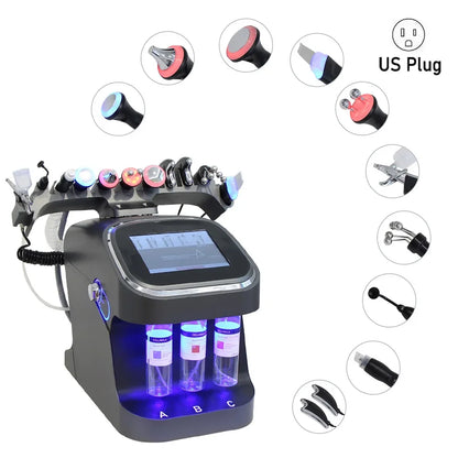 2025 10 in 1 Hydro Dermabrasion Machine Facial Deep Cleaning Eye Lifting Water Oxygen Spray Skin Care Bubble SPA Beauty Device US plug