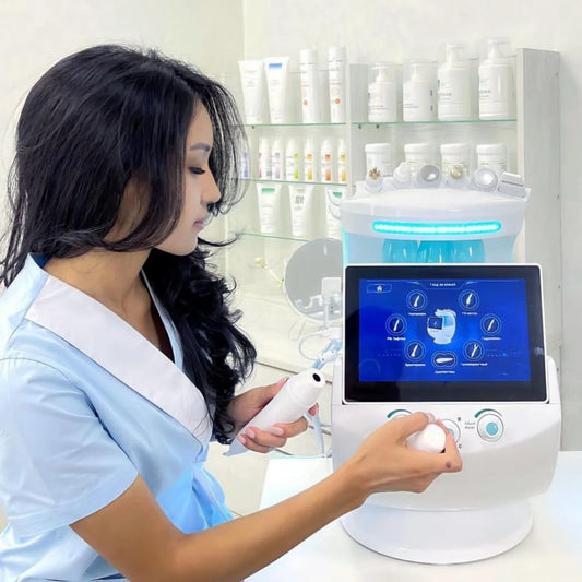 Aaccessory 7 handles 7 IN 1 Hydro facial machine Ultrasonic Skin Analyzer Skin Rejuvenation Dermabrasion Oxygen Facial Machine
