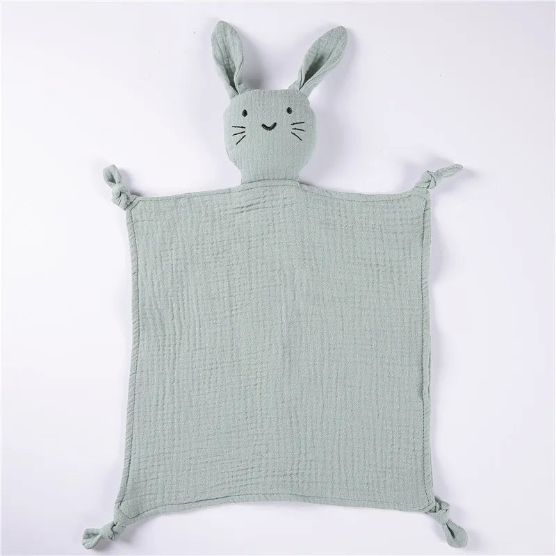 Baby Name Personalized Embroidered Baby Soother Appease Towel Bib Soft Absorbent Cloth Kids Sleeping Nursing Cuddling Blanket Green