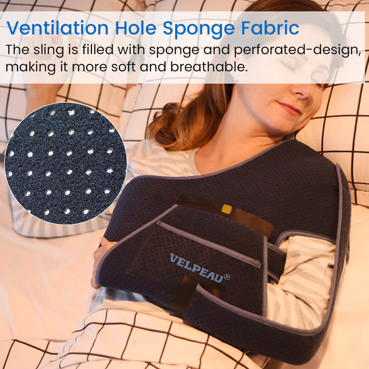 VELPEAU Arm Sling for Elbow Injury, Forearm Fracture, Broken Shoulder, Breathable and Soft Shoulder Immobilizer Fits Both Arms