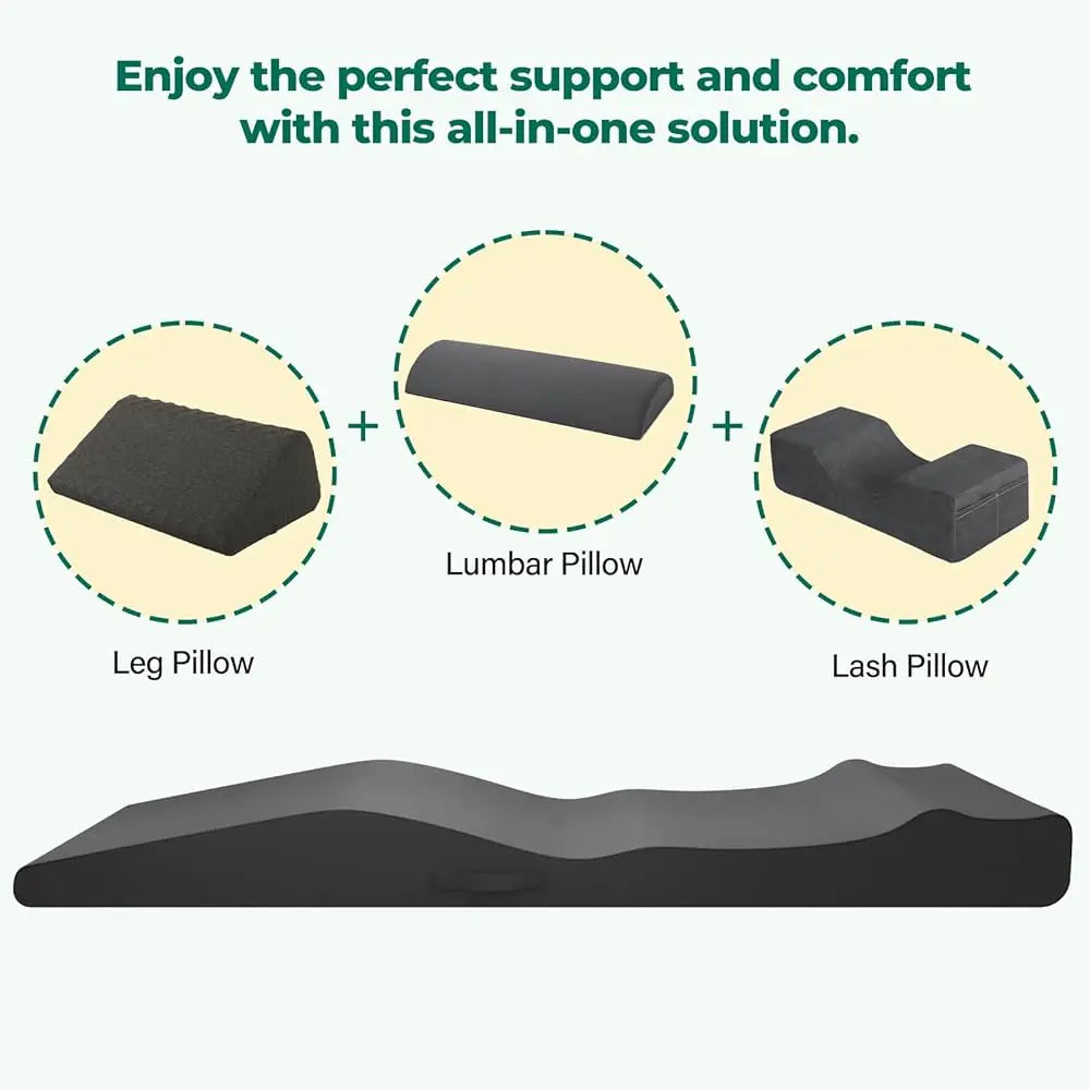 Lash Bed Topper, Ergonomic Curvy Massage Bed Mattr Topper, Massage Table Mattr For Beauty Salon, Washable Cover,