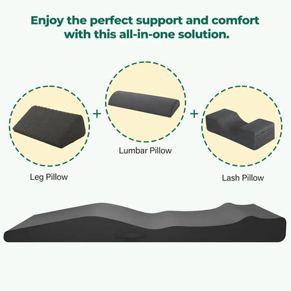 Lash Bed Topper, Ergonomic Curvy Massage Bed Mattr Topper, Massage Table Mattr For Beauty Salon, Washable Cover,