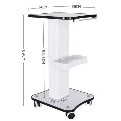 40Kg Salon Rolling Trolley Cart SPA Beauty Salon Storage Equipment Machine Stand Organizer Spa Cart Max Load Ivory United States