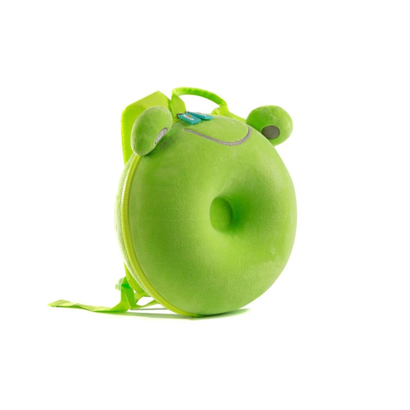 Children's Boys Girls Backpack Animal Plush Frog Cute Schoolbag Lightweight and Comfortable Bag For Kindergarten Mother Kids Fruit Green Frog CHINA