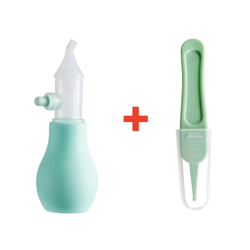 Silicone Nasal Aspirator for Baby Suction Pump Nose Cleaner Children Kids Soothing Nose Cleaning Device Nasal Cleaning Tools 2pcs E