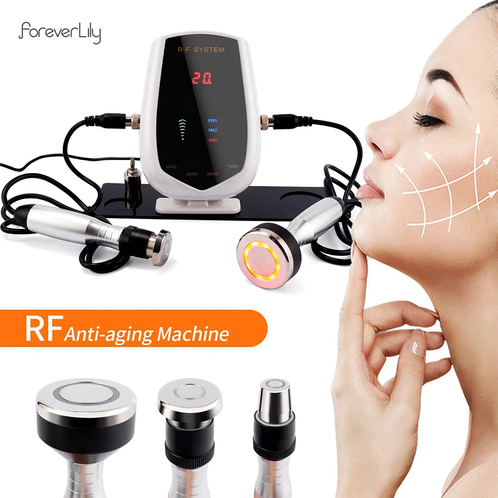 5MHz Radio Frequency RF Lifting Machine RF Facial Device Face Body Eye Tripolar RF Machine Skin Tightening Remove Neck Wrinkle
