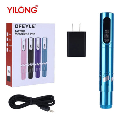 New 2pc Battery Tattoo Pen Wireless Power Tattoo Machine Professional Pen Tattoo Machine Makeup For Professionals And Beginners 1 battery 3