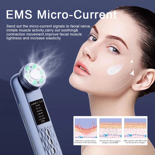 EMS Micro Current Electric Face Massager Firming Facial Massage Introduction Instrument Face Eye Skin Care Tool Household