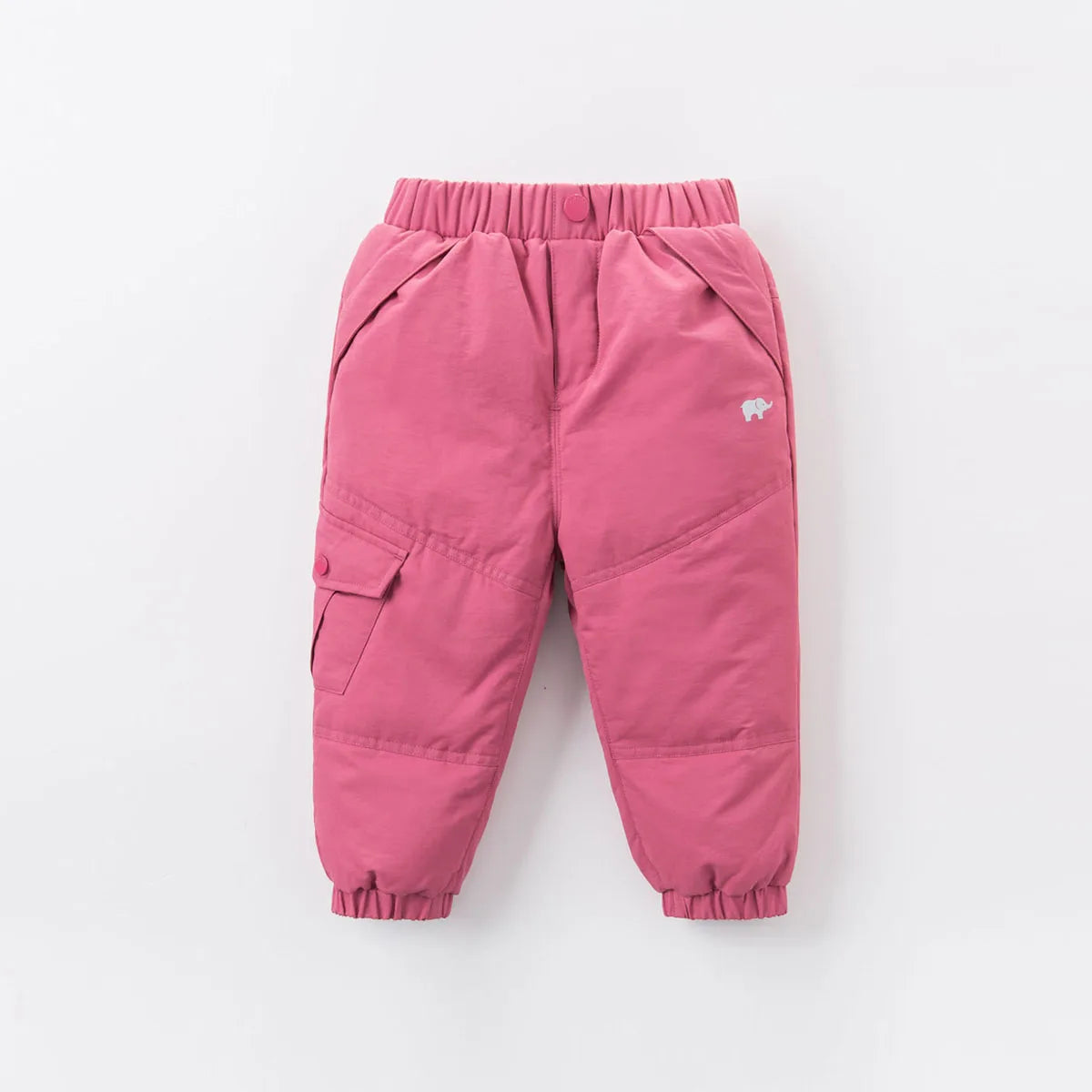 Dave Bella Children's Pants Winter Boys Girls Thicken Warmth White Duck Down Pants Baby Trendy Sports Leisure Trousers DB6434-B rose pink