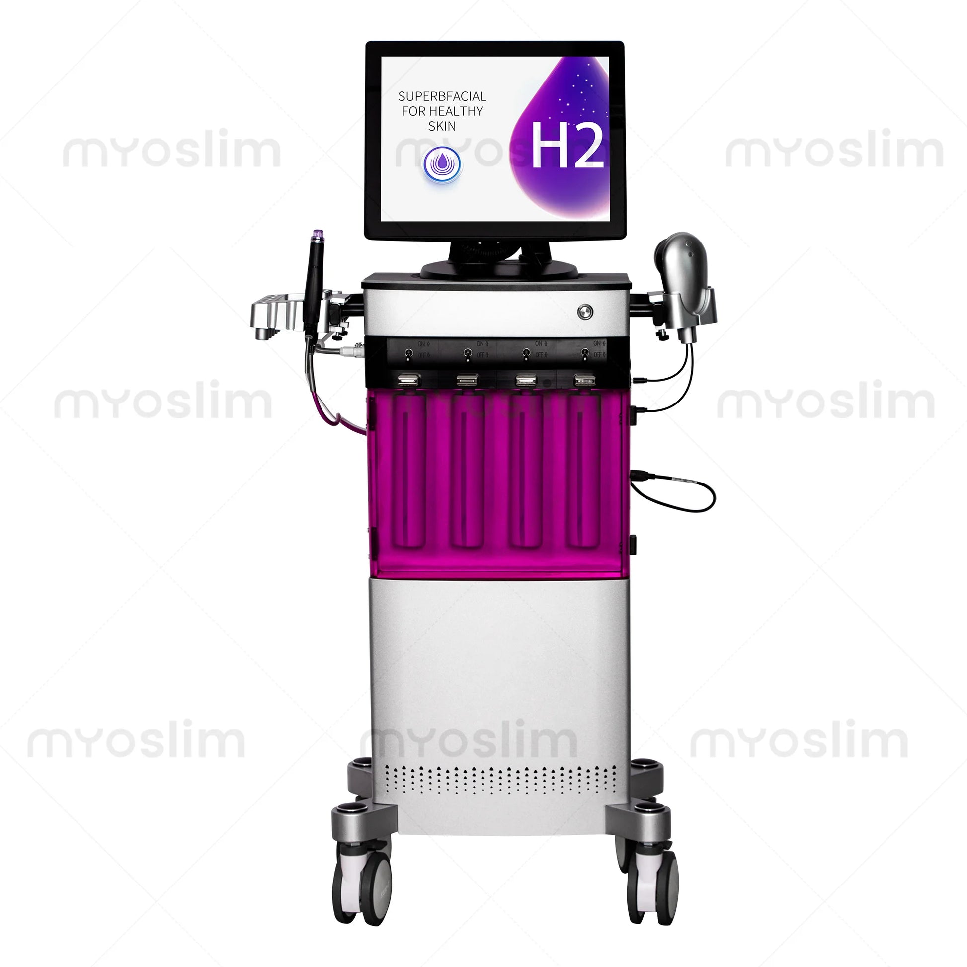 Women's facelift aesthetic beauty equipment bubble oxygenation ultrasonic skin scrubber hydro dermabrasion hydro facial mac