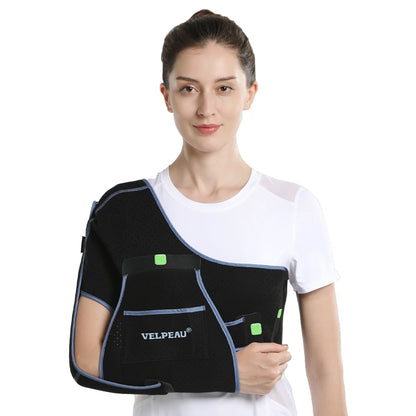 VELPEAU Arm Sling for Elbow Injury, Forearm Fracture, Broken Shoulder, Breathable and Soft Shoulder Immobilizer Fits Both Arms Fits both arms
