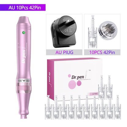 Authentic Dr. Pen Ultima M7 10 Pcs Needles Multi-function Facial Mesotherapy Micro Skin Wireless Electric Derma Beauty Device M7W AU 42PIN