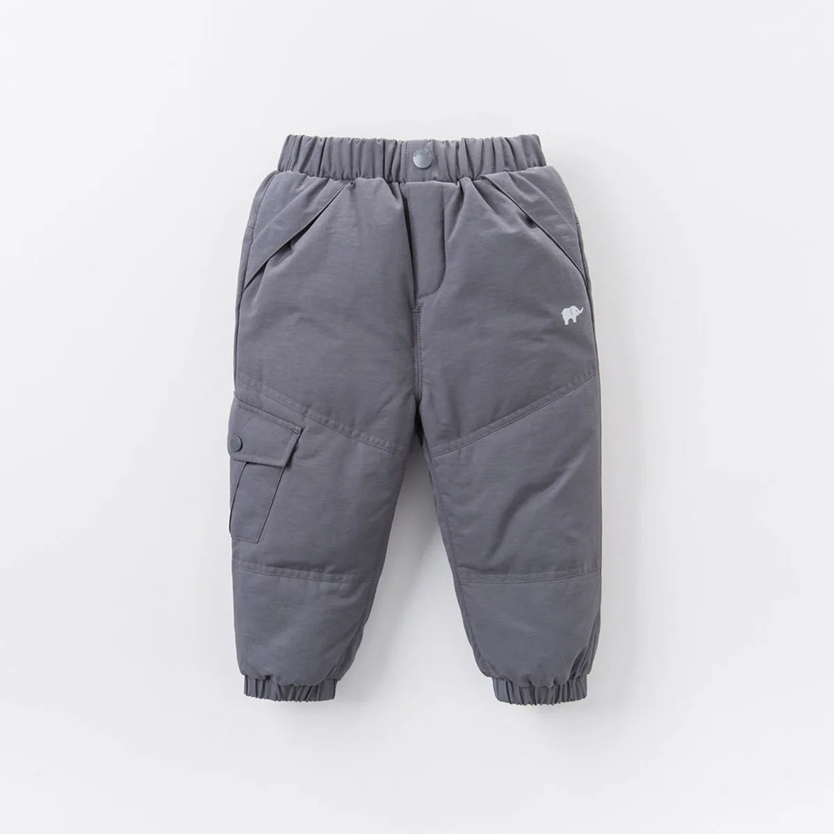 Dave Bella Children's Pants Winter Boys Girls Thicken Warmth White Duck Down Pants Baby Trendy Sports Leisure Trousers DB6434-B medium gray