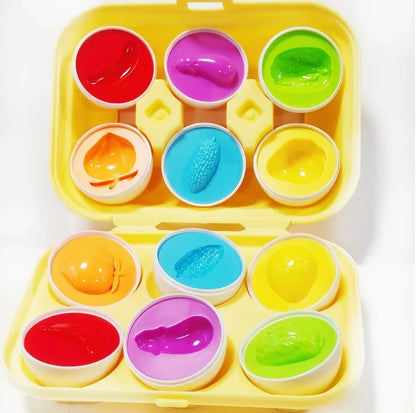 Geometric shape matching twisty eggs children's early education enlightenment smart eggs color recognition toys vegetableA
