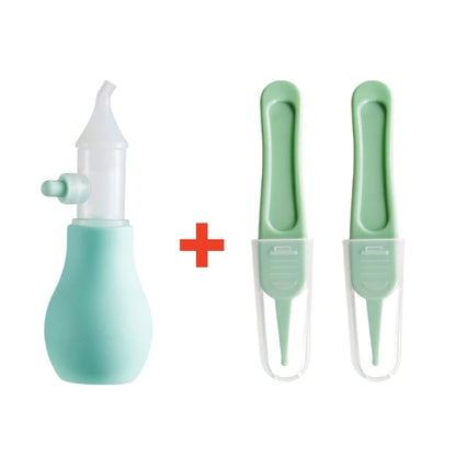 Silicone Nasal Aspirator for Baby Suction Pump Nose Cleaner Children Kids Soothing Nose Cleaning Device Nasal Cleaning Tools 3pcs E