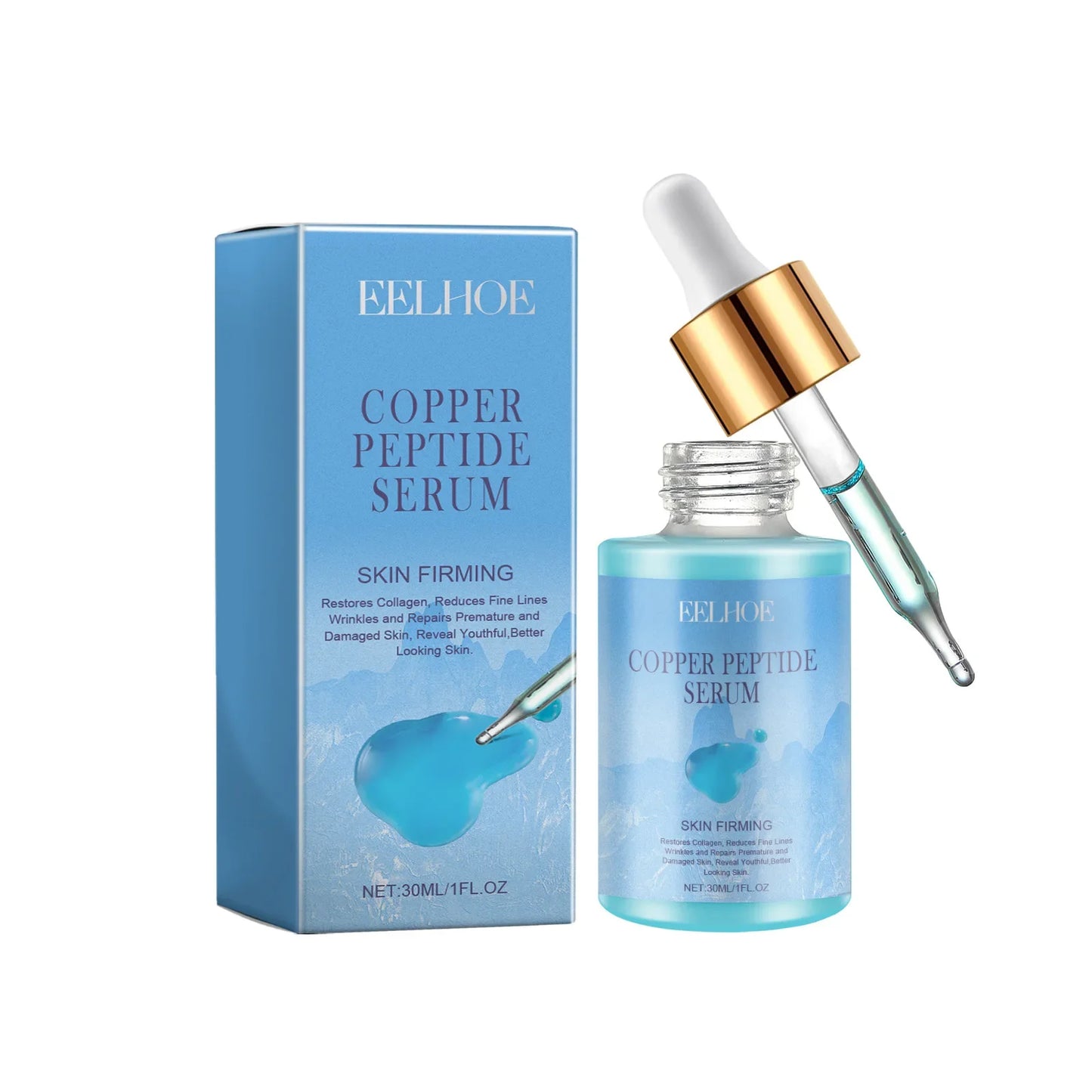 Copper Peptide Anti-Aging Serum Anti-Wrinkle Improve Smoothing Repair Instant Wrinkle Fade Fine Lines Korean Skincare Cosmetics 1PCS