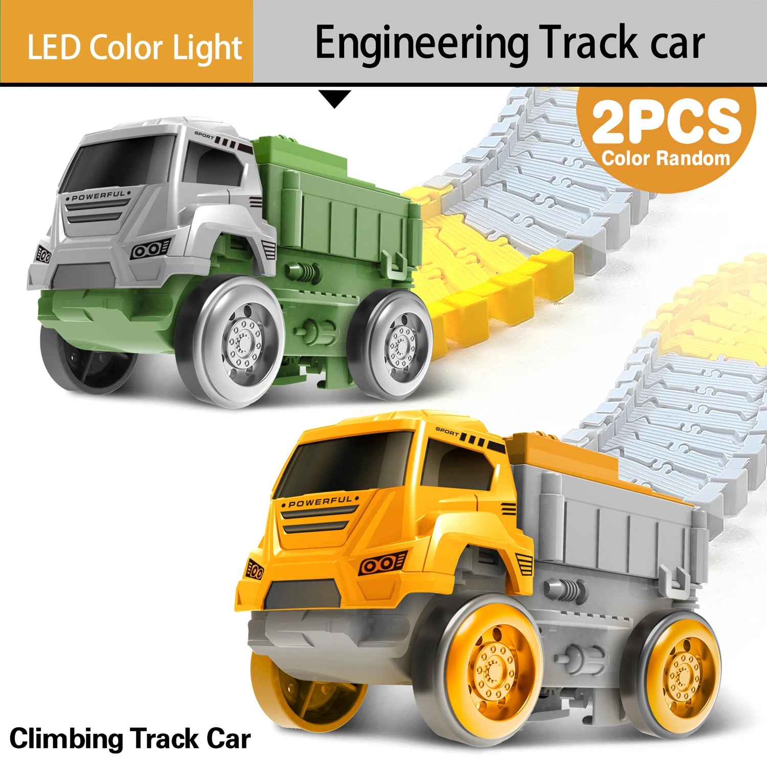 Children Electric Track Toy Car Dinosaur Car Kids Educational Toys Track Car Train Toys for Children Birthday Gift GC-CAR 2PCS-