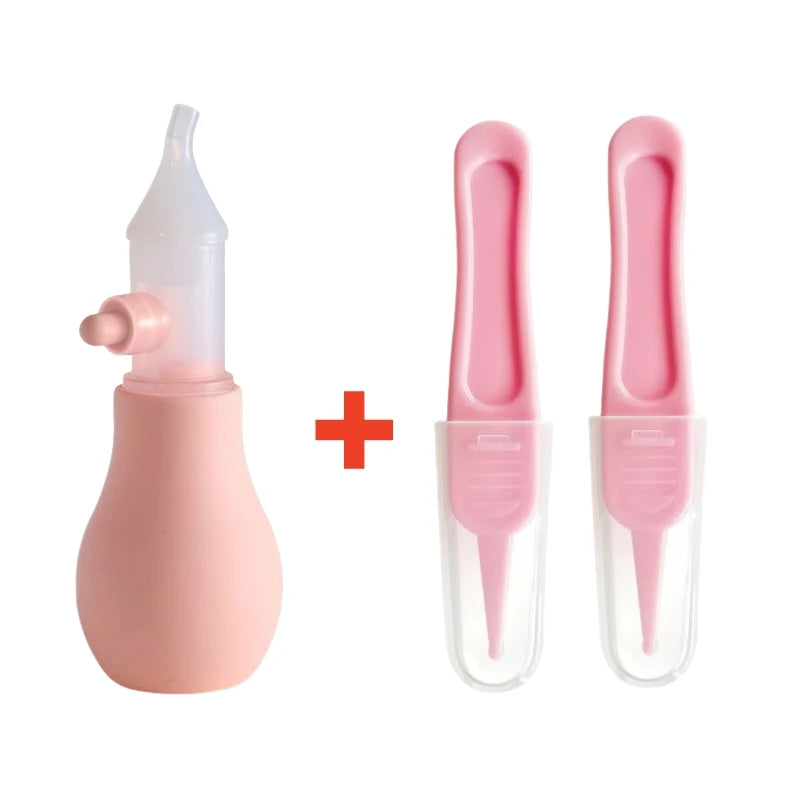Silicone Nasal Aspirator for Baby Suction Pump Nose Cleaner Children Kids Soothing Nose Cleaning Device Nasal Cleaning Tools 3pcs D