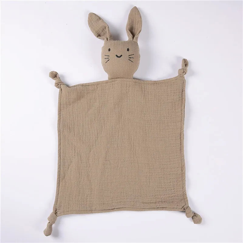 Baby Name Personalized Embroidered Baby Soother Appease Towel Bib Soft Absorbent Cloth Kids Sleeping Nursing Cuddling Blanket Brown