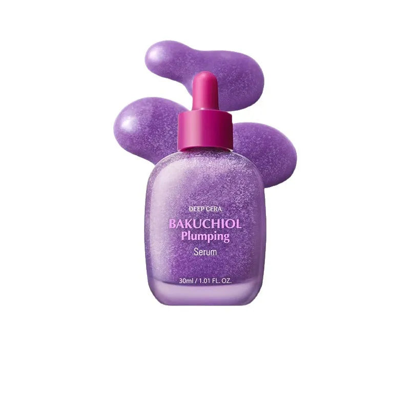 Vitamin whitening serum, niacinamide vitamin C serum, bakuchiol plumping serum, shrink pores, reduce wrinkles, and lift skin Purple