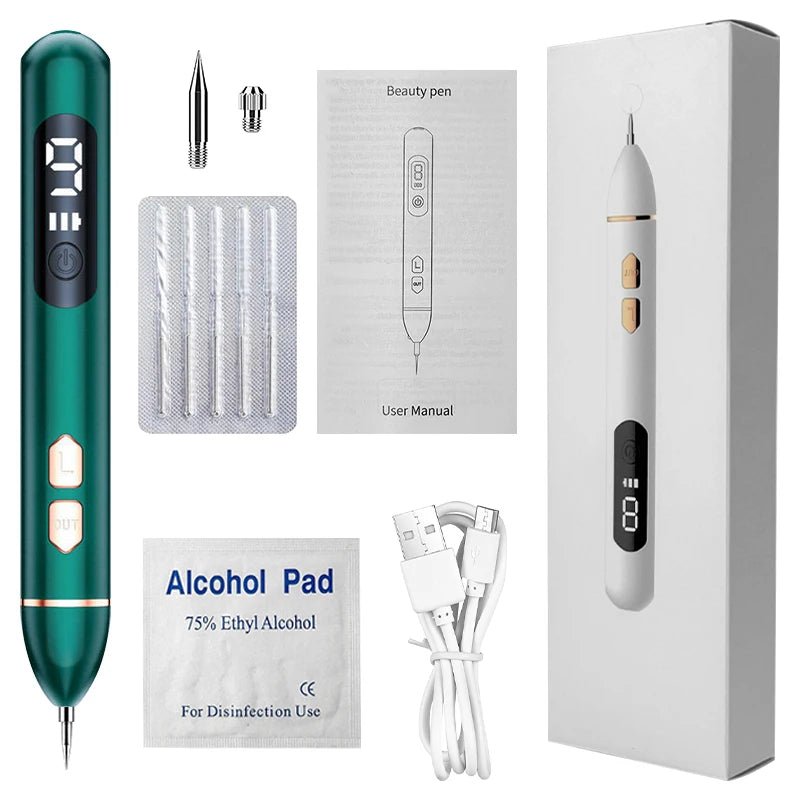 Electric Skin Tag Remover Dark Spot Mole Remover Pen Freckle Wart Tattoo Nevus Black Spots Laser Skin Tag Removal Plasma Pen