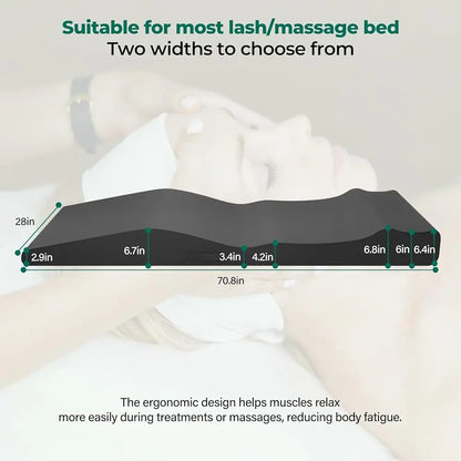 Lash Bed Topper, Ergonomic Curvy Massage Bed Mattr Topper, Massage Table Mattr For Beauty Salon, Washable Cover,