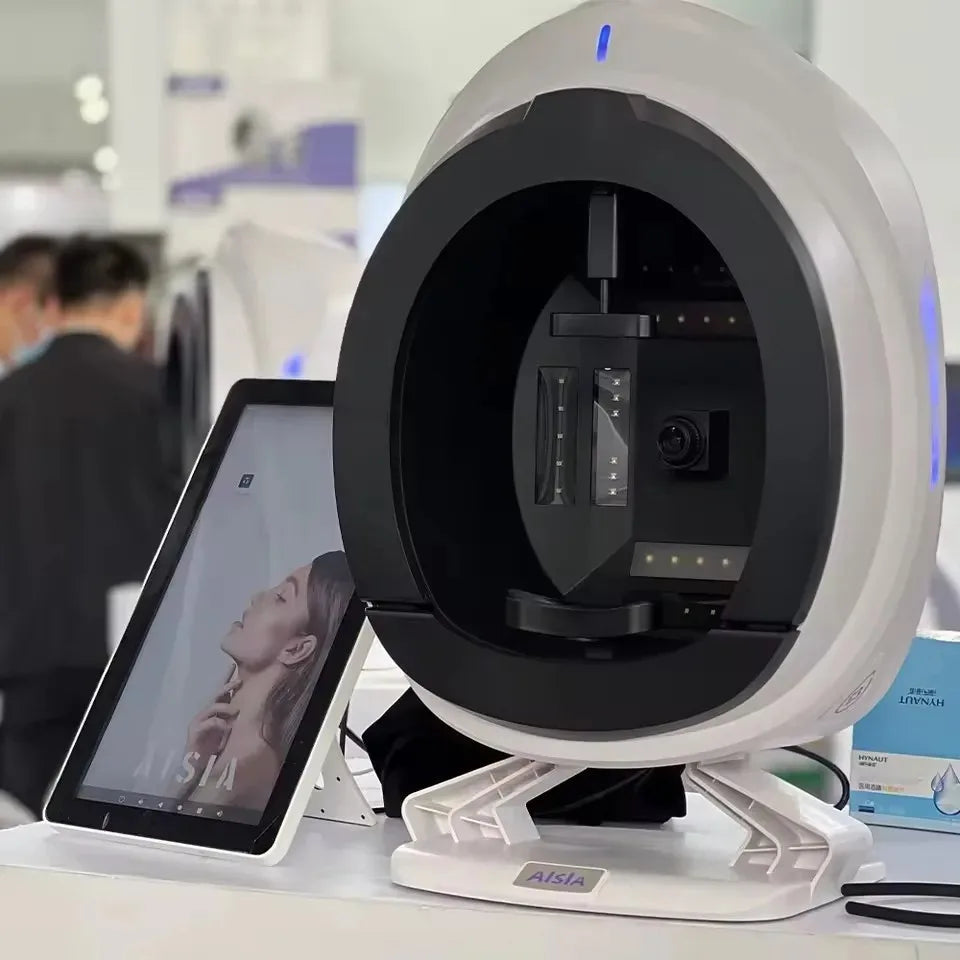 New 3D Facial Skin Analyzer Machine 15.6 inch Skin Analyzer Facial Machine 8 Light Spectrum Skin Analysis Scanner