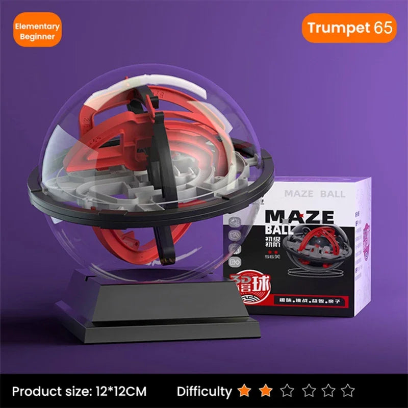 3D Stereo Fan Palace Toys Kids Challenge Obstacle Game Maze 3D Maze Montessori Puzzle Balance Train Clearing Game 65 level CHINA