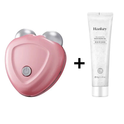 Microcurrent Face Lift Device Roller Mini Skin Tightening Charging Face Anti Wrinkle Rejuvenation Beauty Photorejuvenation Care Pink GEL