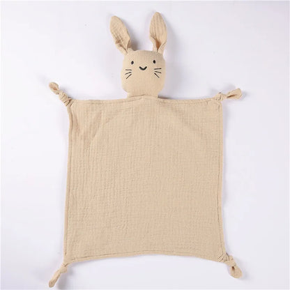 Baby Name Personalized Embroidered Baby Soother Appease Towel Bib Soft Absorbent Cloth Kids Sleeping Nursing Cuddling Blanket Khaki 1