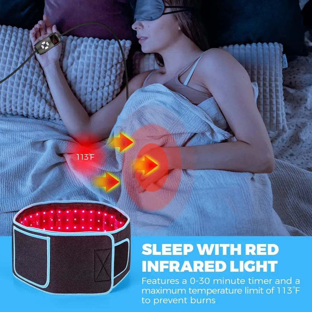 Red ＆Infrared Light Therapy Belt 850nm 660nm LED Beauty Devices fo Wrap Burn Fat Face Wrap Slimming Waist Heat Pad Full Body