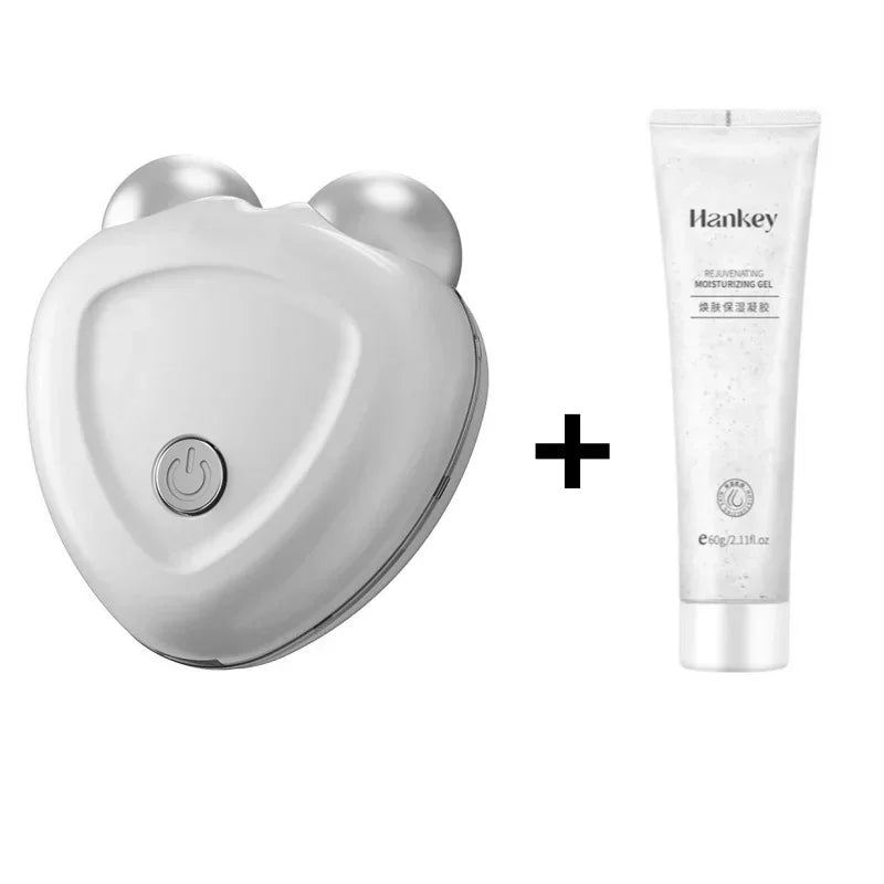 Microcurrent Face Lift Device Roller Mini Skin Tightening Charging Face Anti Wrinkle Rejuvenation Beauty Photorejuvenation Care White GEL
