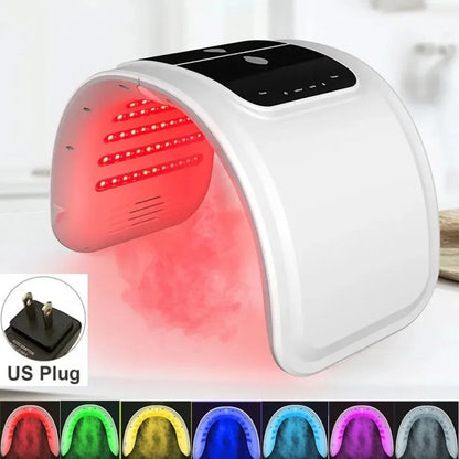7 Colors LED Face Mask PDT Equipment SPA Facial Spray Device Skin Rejuvenation Light Facial Body Beauty Machines For Skin Care US Plug with Spray