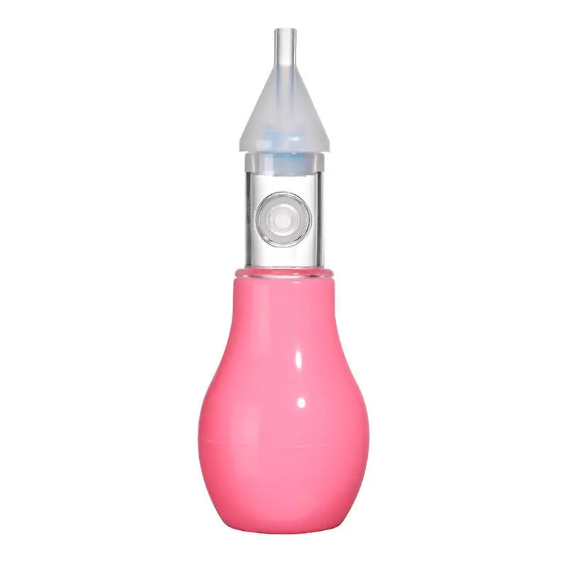 Silicone Nasal Aspirator for Baby Suction Pump Nose Cleaner Children Kids Soothing Nose Cleaning Device Nasal Cleaning Tools pink