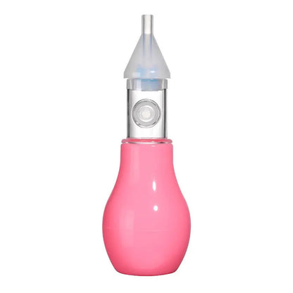 Silicone Nasal Aspirator for Baby Suction Pump Nose Cleaner Children Kids Soothing Nose Cleaning Device Nasal Cleaning Tools pink