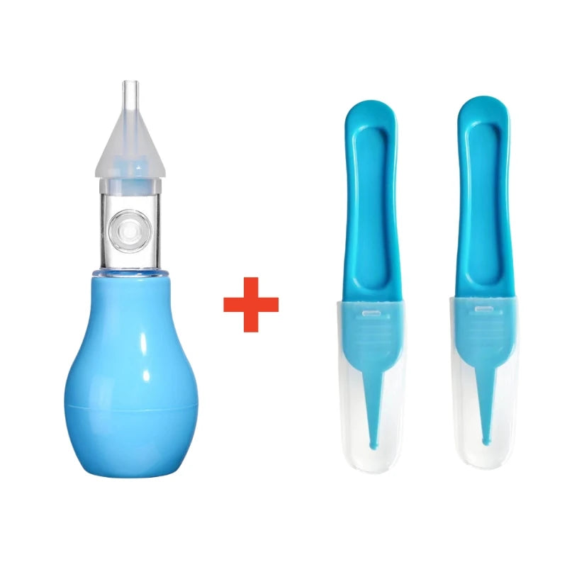 Silicone Nasal Aspirator for Baby Suction Pump Nose Cleaner Children Kids Soothing Nose Cleaning Device Nasal Cleaning Tools 3pcs A