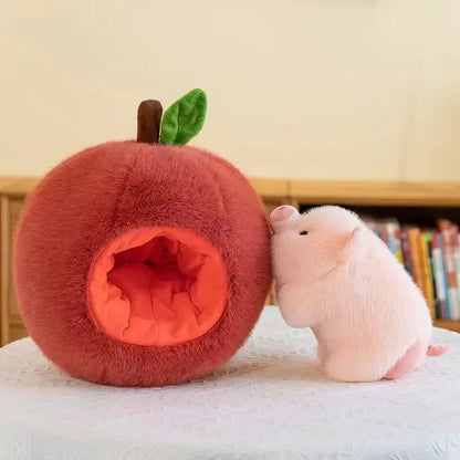 Creative Cute Detachable Apple Pig Plush Toy Stuffed Animals Dolls Funny Home Decoration Accompany Sleep Toy Kids Birthday Gifts