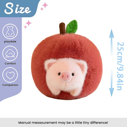 Creative Cute Detachable Apple Pig Plush Toy Stuffed Animals Dolls Funny Home Decoration Accompany Sleep Toy Kids Birthday Gifts 26cm