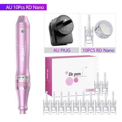 Authentic Dr. Pen Ultima M7 10 Pcs Needles Multi-function Facial Mesotherapy Micro Skin Wireless Electric Derma Beauty Device M7W AU RD
